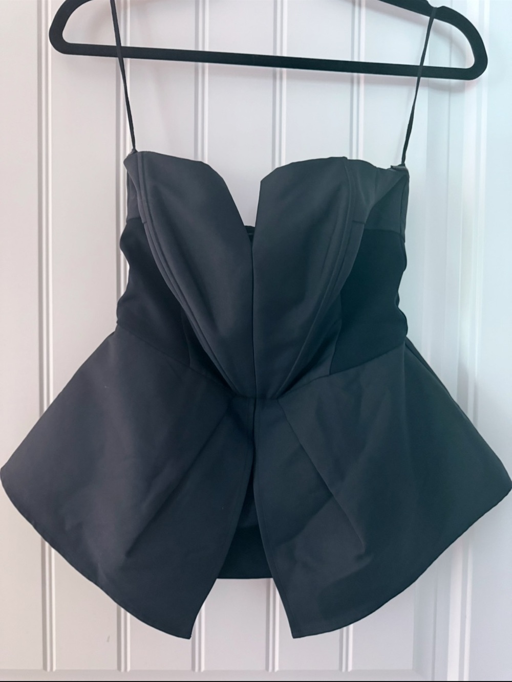 Pink Stitch Theorem Bustier Peplum Top
